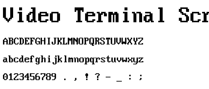 Video Terminal Screen font